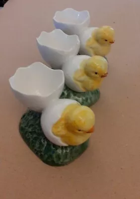 Unbranded Chick Egg Cup X 3  Easter Hatching Replicated Bordallo PLEASE READ • £15.99