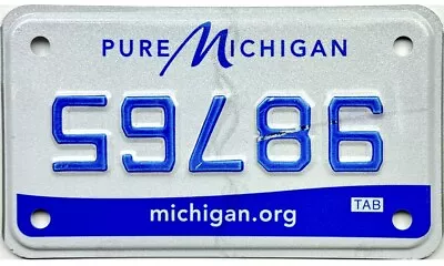 *99 CENT SALE*  Michigan FULL INVERT MOTORCYCLE License Plate #98765 Upside Down • $8.50