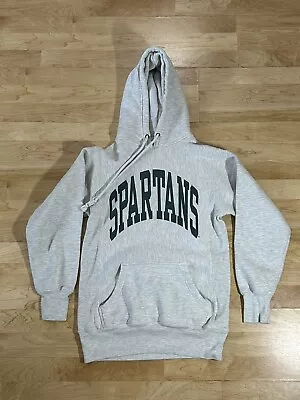 Michigan State Spartans Hoodie White Heather Size Small • $28.49