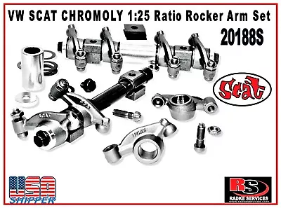 VW SCAT FORGED CHROMOLY 1:25 Ratio Rocker Arm Set #20188S Aircooled Typ1 Radke • $209.99