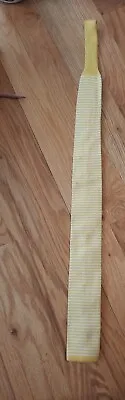 Vintage  Yellow And White  Striped Cotton Knit Square Necktie Giacomo Italy • $22