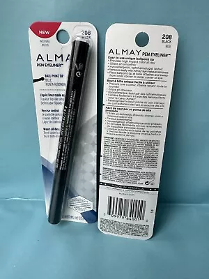 Almay PEN EYELINER BALL POINT TIP 208 BLACK New Sealed - 2 Count • $14.99