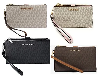 Brand New Michael Kors Jet Set Double Zip Wristlet Phone Wallet • $59