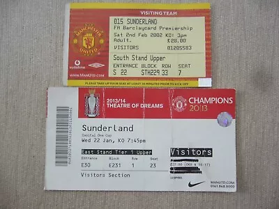 MANCHESTER UNITED V SUNDERLAND 2013/14 CAPITAL ONE CUP SEMI FINAL MATCH TICKET • £2.30