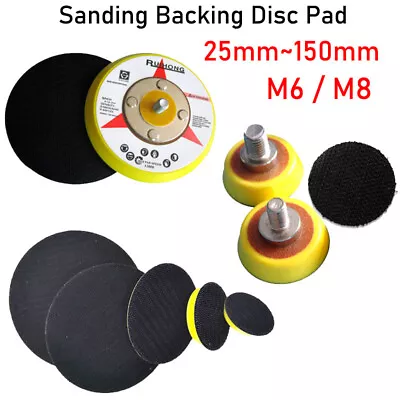 Ø 25mm~150 Mm Hook & Loop Sander Disc Backing Pad M6 M8 Shank For Angle Grinder • £2.22