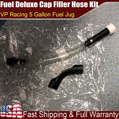 VP Racing 5 Gallon Fuel Jug Gas Can Fuel Deluxe Cap Filler Hose Kit Black USA! • $5.75