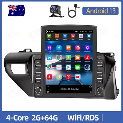 For Toyota Hilux 2015-2022 9.7  Android 13 Car Stereo 2+64G GPS Navi Wifi Radio • $295.43