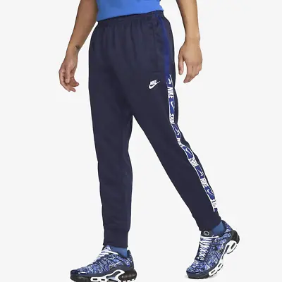 Nike Sportswear Repeat Mens Knit Track Training Jogger Gym Pant Blue M L XL 2XL • $39.99