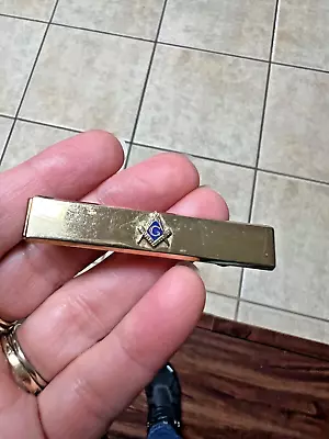 Vintage Anson Tie Clip Bar Masonic Shriners Gold Tone & Enamel • $15