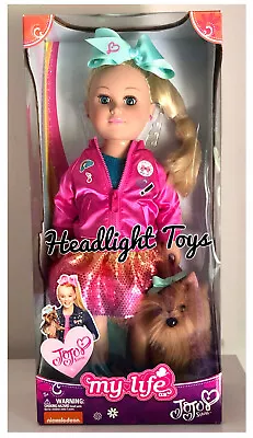 NEW 2017 My Life As Jojo Siwa 18 Inch Doll + Bowbow Plush Dog Puppy Rare Set • $238.13