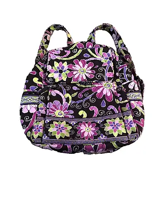 VERA BRADLEY Large Backpack In Pattern Purple Punch • $28