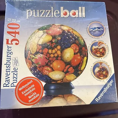 3D Ravensburger Puzzle Ball Fruit NIP 540 Pieces New RARE No 11 065 0 • $68.99