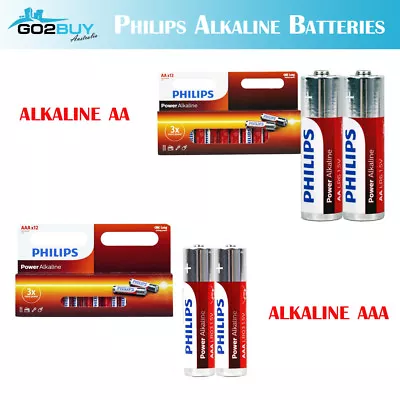 GENUINE Philips 1.5V Alkaline AA|AAA Battery Super Long Lift Power Batteries • $8.95