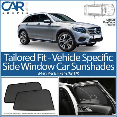 £49.99 • Buy Mercedes Benz GLC Hatch 5Dr 15+ CAR SHADES UK TAILORED UV SIDE WINDOW SUN BLINDS