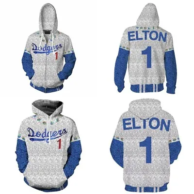 Rocketman Elton John Dodgers Baseball Uniform Cosplay Costume Sweatershirt • $9.08