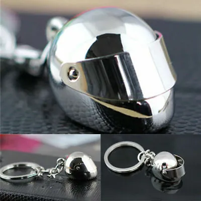 New Creative Metal Helmet Car Motorcycle Bicycle Key Chain Keyring Key Fob • $3.59