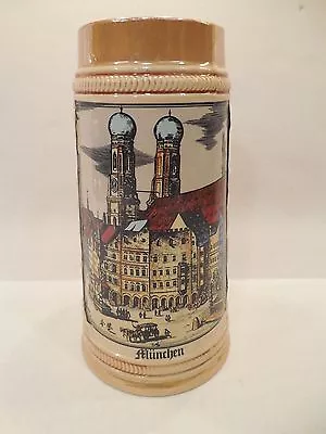 Vintage German Beer Stein Munchen Munich Marzi And Remy Marked M R Oktoberfest • $24.99