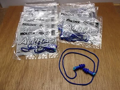 (Qty.12) Moldex ALPHAS Blue Corded Reusable Ear Plugs NRR 27db USA • $12.80