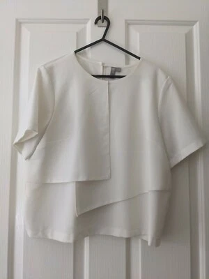 $9 • Buy ASOS White Blouse Size 14