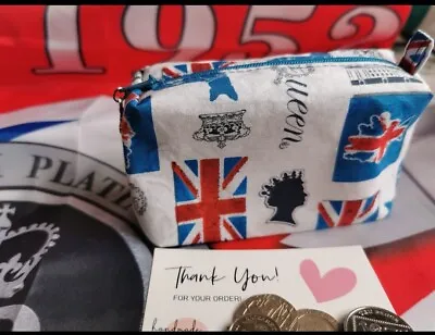 Queen Elizabeth Jubilee Union Jack Flag  Zip Coin Purse /  Fully Lined • £6.20