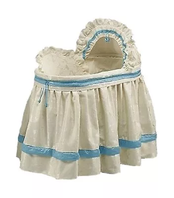 Babydoll Bedding Baby King Brocade Bassinet Bedding Set Blue • $148.20