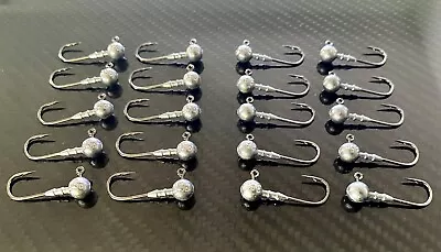 20 X Jig Heads 1/8th Soft Plastics Gulp Zman Daiwa Squidgies Bream Flathead Aus • $12.99