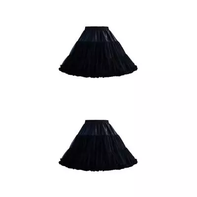 1/2/3 Elegant Layered Tulle Petticoat Chiffon Crinoline For Gown Cosplay Costume • $32.66