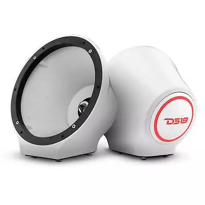 DS18 EN-JS8/WH 8  Flat Speaker POD Universal Enclosure Marine Jet SKI Boat WHITE • $149.90