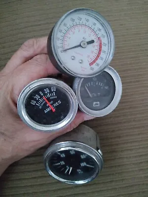 Mixed 4 Gauge Lot - Amperes Oil Pressure Voltage Air Pressure Steampunk  • $25