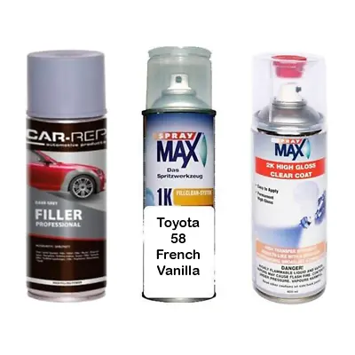 Auto Touch Up Paint For Toyota 58 French Vanilla Plus 2k Clear Coat & Primer • $109.99