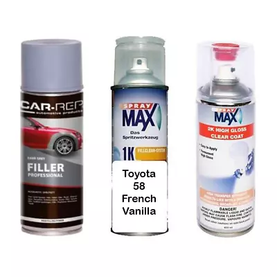 Auto Touch Up Paint For Toyota 58 French Vanilla Plus 2k Clear Coat & Primer • $109.99