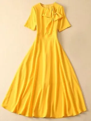 Princess Kate Middleton Designer Elegant Casual Party Short Sleeve A-Line Dress • $179.98