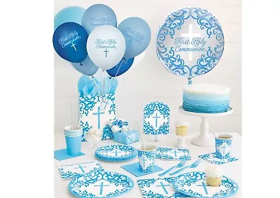 Boys 1st First Holy Communion Party Supplies Decorations Blue + White • £3.99