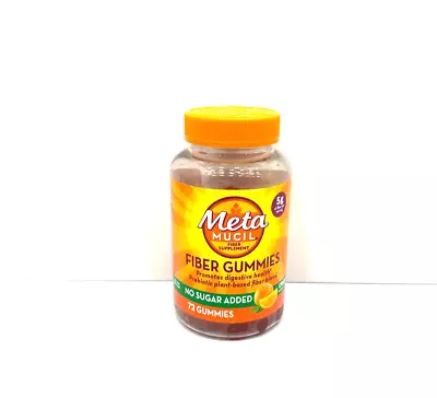 NEW Metamucil Fiber Supplement Fiber Gummies 72 No Sugar Added Orange SEALED • $9.99