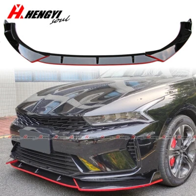 $72.99 • Buy BLack W Red Trim Front Bumper Lip Splitter Spoiler For 2020-24 KIA K5 GT GT-line