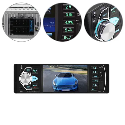 Single 1 Din Car Stereo Radio Bluetooth MP5 Player In-dash Head Touchscreen USB • £30.99