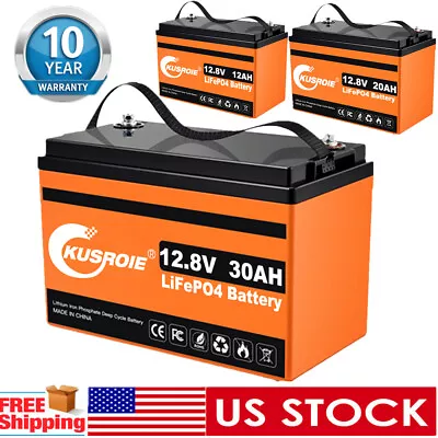 LiFePO4 Lithium Battery 12V 30Ah 20Ah 12Ah 7Ah Deep Cycle For Solar RV Off-grid • $22.98