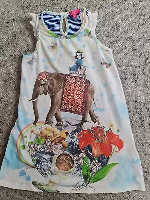 Cake Walk G8rl Dress Size 3 4 Years Oilily Boden Spanish Art • £12