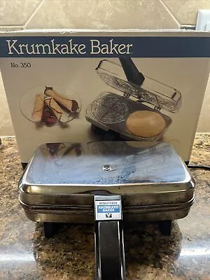 Vitantonio Krumkake Baker Model 350 Pizzelle Iron Italian Cookie Maker 900 Watts • $65