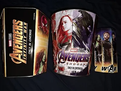 Avengers Infinity War Endgame Popcorn Tin Buckets And Cup Cinemark AMC • $30