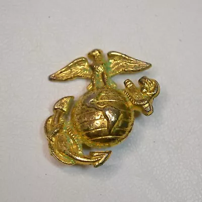Vintage USMC Marine Corps Hat Uniform Screw Back EGA Emblem Insignia Pollard (L) • $35
