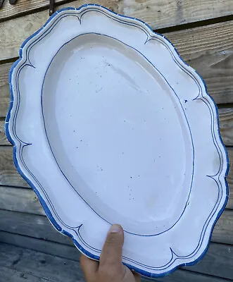 Large White Plate Varages Mosquito Moustiers Regional Southwest Old 18th Century • $196.68