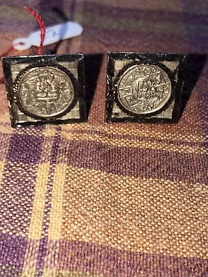 Sterling Silver - MEXICO TAXCO (?) Mayan Sun Calendar Mens Cufflinks LH • $19.60