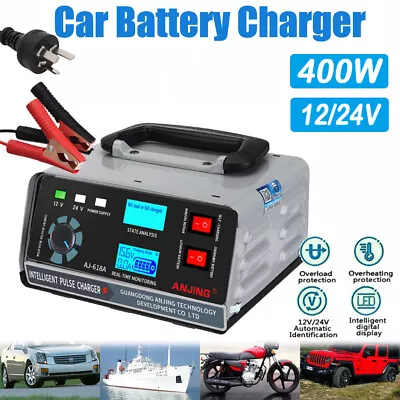 400W 40A Automatic Car Battery Charger Kits Smart Pulse Repair Trickle 12V/24V  • $47