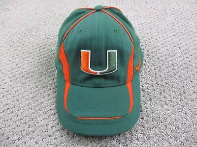 Miami Hurricanes Hat Cap Adult One Size Green Nike Sports Baseball The U • $15.29