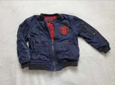 Toddler Boys 2T True Religion Manchester United Denim Jean Bomber Jacket • $44.99