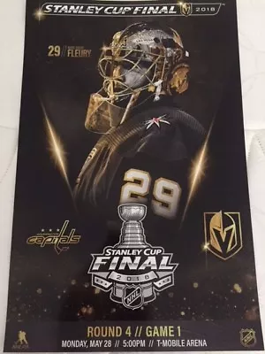 Vegas Knights Stanley Cup Final Marc-Andre Fleury Round 4 Game 1 Poster 5/28/18 • $28.88