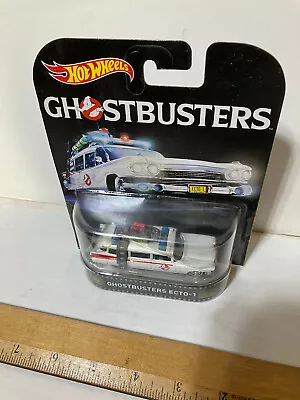 GHOSTBUSTERS ECTO-1  2016 Hot Wheels Retro Entertainment Real Riders 1/64 • $13.95