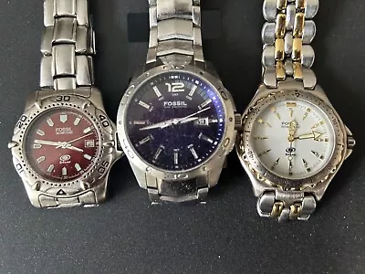 3 Stainless Steel Fossil Watches - Need Batteries • $9.99