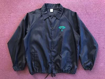 90s Vintage Batman Forever Coach Jacket XL 1995 DC Comics The Riddler Movie Crew • $99